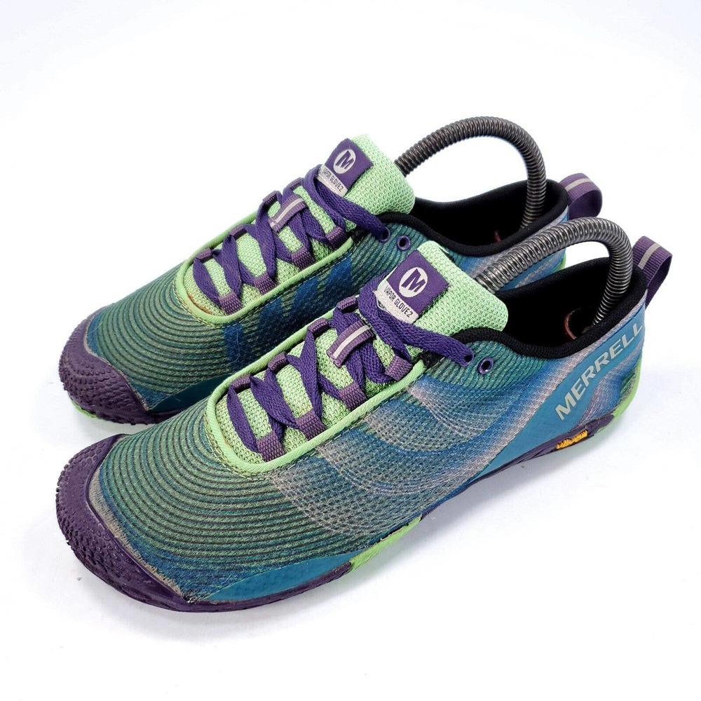Merrell Vapor Glove 3 Athletic Lace Up Shoe Womens Size 7.5 J03918 Blue Purple